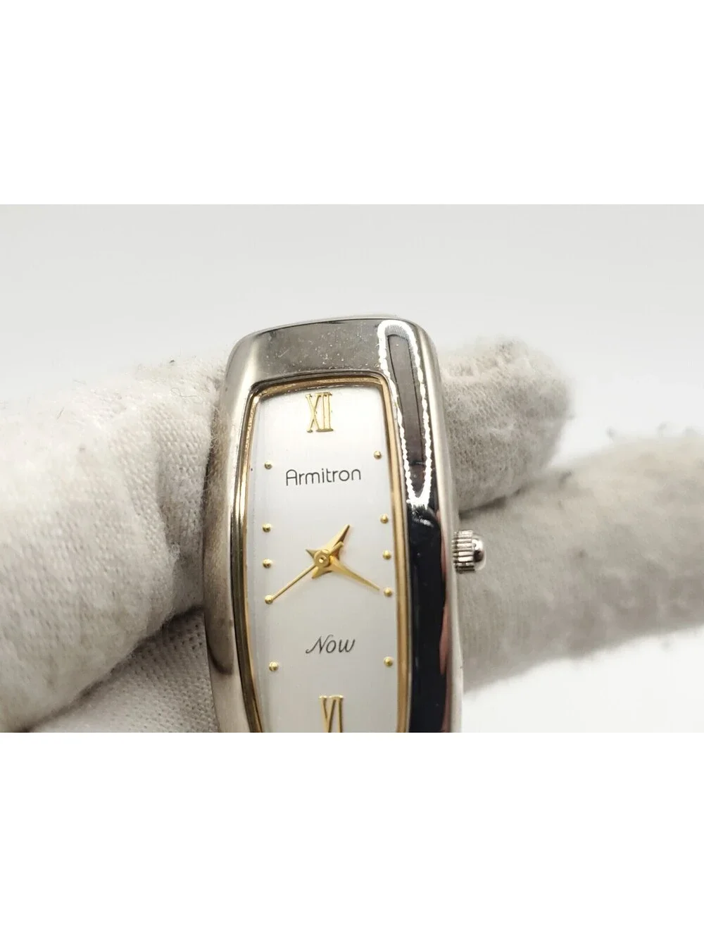 Armitron Now Quartz Watch Women's New Battery Silver Tone White Dial 18mm